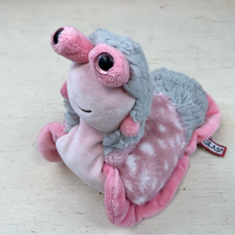 Douglas Plush Snail Toy - Pink and Gray Fun Unique Snail